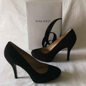 Nine West Black Suede Heels